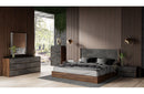 Nova Domus Rado Modern Walnut & Volcanic Slate Bed