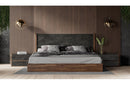 Nova Domus Rado Modern Walnut & Volcanic Slate Bed