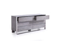 Modrest Arlene Modern Grey Elm & Stainless Steel Bedroom Set