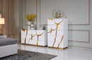 Modrest Aspen Modern White & Gold Dresser