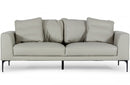 Divani Casa Jacoba Modern Light Grey Leather Sofa