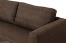 Divani Casa Jada Modern Brown Fabric Loveseat