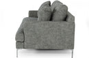 Divani Casa Janina Modern Dark Grey Fabric Sofa