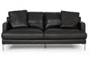 Divani Casa Janina Modern Dark Grey Leather Sofa