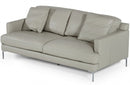 Divani Casa Janina Modern Light Grey Leather Sofa