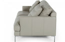 Divani Casa Janina Modern Light Grey Leather Sofa