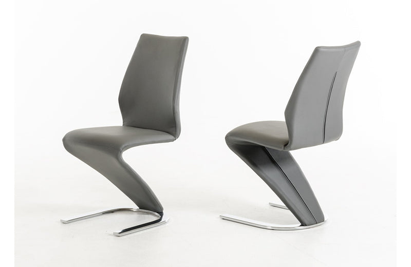 Penn Modern Grey Leatherette Dining Chair (Set of 2)