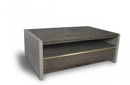 Modrest June Modern Dark Grey Concrete & Walnut Coffee Table