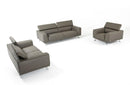 Garrett Modern Dark Grey Eco-Leather Sofa Set