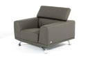 Garrett Modern Dark Grey Eco-Leather Sofa Set