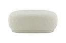 Divani Casa Kael Contemporary White Sherpa Ottoman