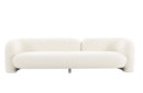 Modrest Khan Modern 4-Seater Cream Fabric Sofa