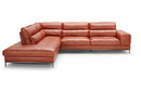 Divani Casa Kudos Modern Cognac LAF Chaise Sectional Sofa