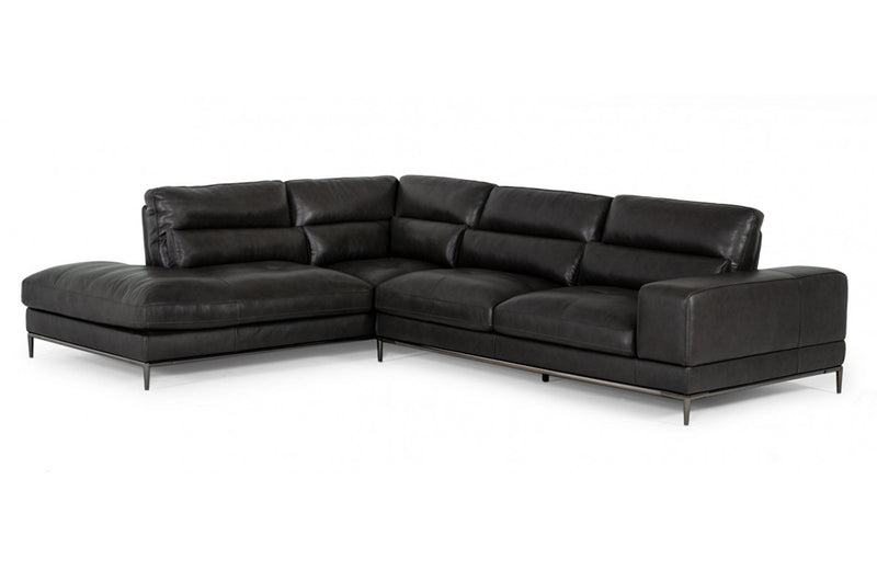 Divani Casa Kudos Modern Dark Grey Chaise Sectional Sofa