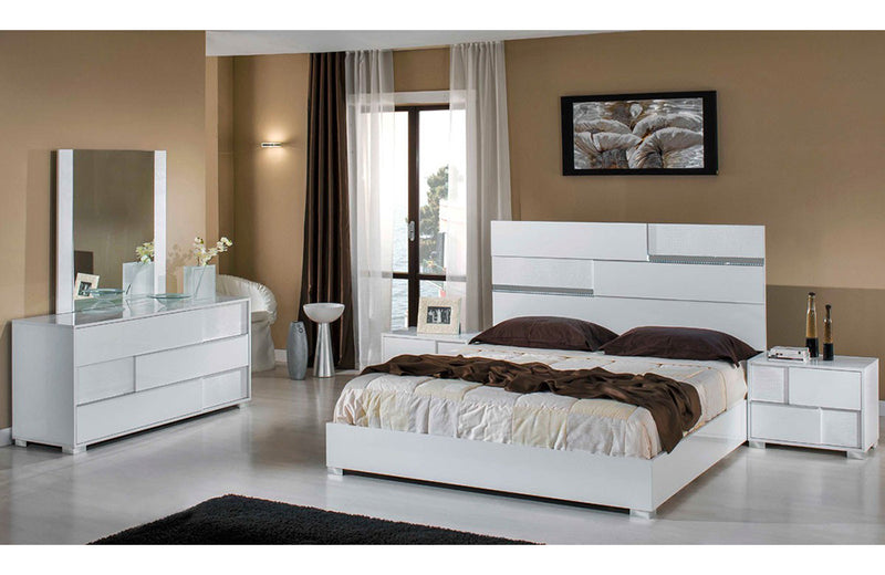 Modrest Ancona Italian Modern White Bedroom Set