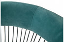Modrest Lauren Teal Velvet and Brushed Silver Dining Chair