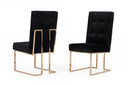 Modrest Legend Modern Black & Rosegold Dining Chair (Set of 2)