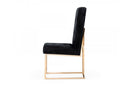 Modrest Legend Modern Black & Rosegold Dining Chair (Set of 2)