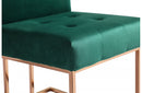 Modrest Legend Modern Green Velvet & Rosegold Dining Chair (Set of 2)
