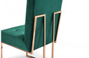 Modrest Legend Modern Green Velvet & Rosegold Dining Chair (Set of 2)