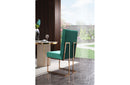 Modrest Legend Modern Green Velvet & Rosegold Dining Chair (Set of 2)