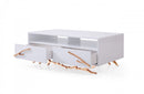 Modrest Legend Modern White & Rosegold Coffee Table