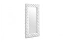 Modrest Legend Modern White Bonded Leather Floor Mirror
