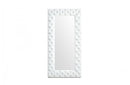 Modrest Legend Modern White Bonded Leather Floor Mirror
