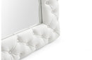 Modrest Legend Modern White Bonded Leather Floor Mirror