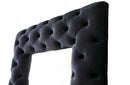 Modrest Legend Transitional Black Velvet Floor Mirror