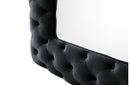 Modrest Legend Transitional Black Velvet Floor Mirror