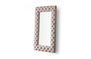 Modrest Legend Transitional Grey Velvet Floor Mirror