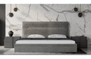 Nova Domus Juliana Italian Modern Dark Grey Upholstered Bed