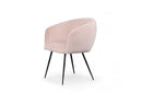 Modrest Luzerne Modern Pink Velvet Dining Chair