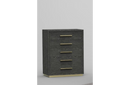 Modrest Manhattan Contemporary Grey and Gold Chest