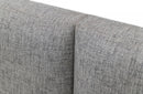 Nova Domus Maranello Modern Grey Fabric Bed w/ Two Nightstands