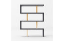 Modrest Maze Elm Grey & Gold Bookcase