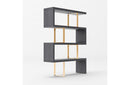 Modrest Maze Elm Grey & Gold Bookcase