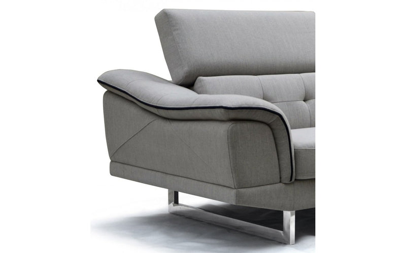 Laveredo Modern Grey Fabric Sectional Sofa