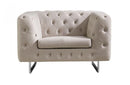 Miley Modern Beige Fabric Sofa Set
