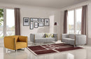 Travis Modern Grey & Yellow Fabric Sofa Set