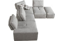 Bianca Modern Grey Fabric Modular Sectional Sofa