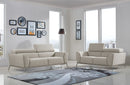Divani Casa Velva Modern Beige & Brown Fabric Sofa Set