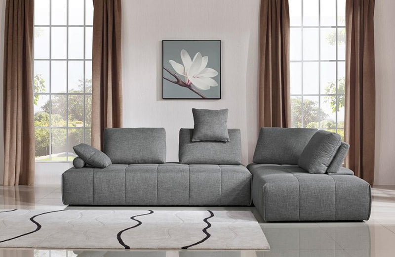 Cadence Modern Grey Fabric Modular Sectional Sofa