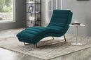 Divani Casa Auburn Modern Green Velvet Lounge Chaise