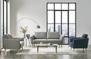 Divani Casa Benham Modern Grey & Blue Fabric Sofa Set