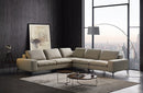 Divani Casa Cascade Modern Beige Fabric U Shaped Sectional Sofa
