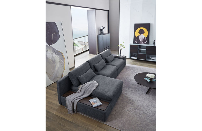 Divani Casa Paseo Modern Grey Modular Sectional Sofa