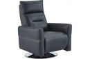 Divani Casa Nashua Modern Blue Leatherette Recliner Chair