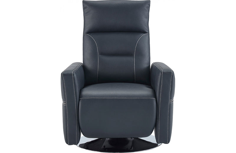 Divani Casa Nashua Modern Blue Leatherette Recliner Chair